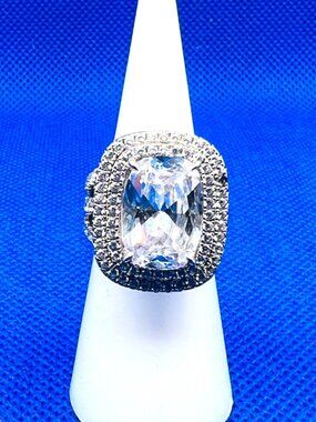 Large statement ring, .925 sterling silver ring, size 5